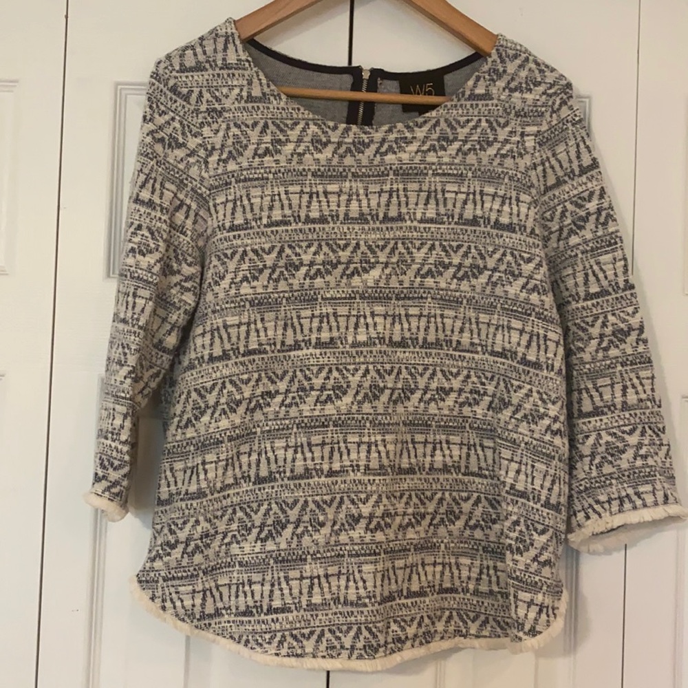 Boho 3/4 sleeve sweater